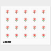 Carré Rejected Rose Transparent Sticker (Feuille)