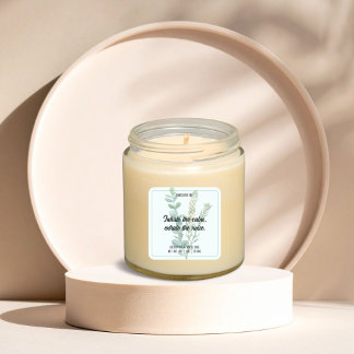 Carré Rejuvenating Eucalyptus Sage Candle Sticker Label