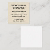 Carré Rénovations à l'ancienne Carte de visite expert (Devant / Derrière)