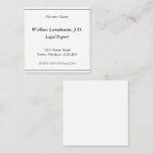 Carré Respectueux, professionnel et Carte de visite humb (Devant / Derrière)