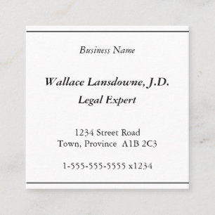 Carré Respectueux, professionnel et Carte de visite humb