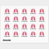Carré Respire juste le Sticker (Feuille)