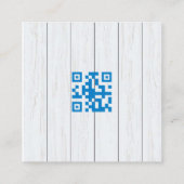 Carré restaurant de fruits de mer QR carte de visite (Dos)