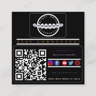 Carré Restez connecté Carte de visite des médias sociaux