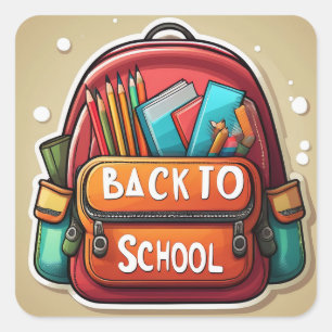 Carré Retour à l'école - Sticker
