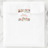 Carré Retro Mod Art Beach Pebbles Points Sticker d'anniv (Sac)