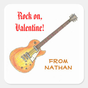 Carré Rock sur sticker Valentine