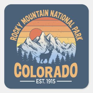 Carré Rocky Mountain National Park Sticker Decal