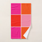 Carré rose et orange (Serviette à main)