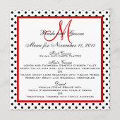 Carré rouge de monogramme de points de cartes de (Devant)