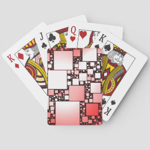 Carré rouge et blanc Danser Cartes de jeu