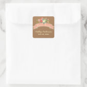 Carré Rustic Flowers | Sticker Fête des mariées (Sac)