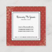 Carré Rustic Pays Vintage Rose Carte de visite (Dos)