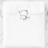 Carré Sac de friandises Sticker Diable Mignon (Sac)
