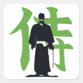 Carré Samurai Kanji sticker (Devant)