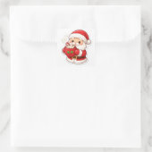 Carré “Santa’s Coffee Break” – Cute Christmas Sticker (Sac)