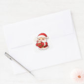 Carré “Santa’s Coffee Break” – Cute Christmas Sticker (Enveloppe)