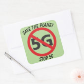 Carré Save the Planet, Stop 5G sticker (Enveloppe)