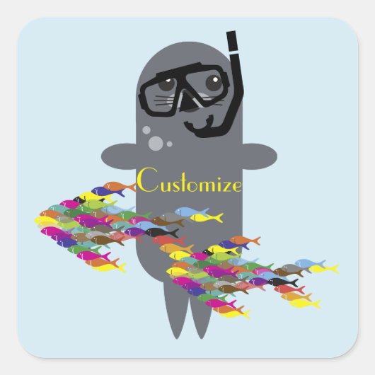 Carré Sceau gris Sticker Thunder_Cove (Devant)