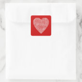 Carré Scribbleprint Heart Sticker (Sac)