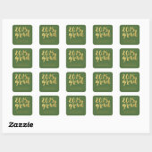 Carré Script or chic | Sticker pour diplômés Green 2015 (Feuille)