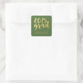 Carré Script or chic | Sticker pour diplômés Green 2015 (Sac)
