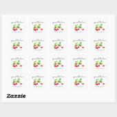 Carré Script Spread The Love Raspberry Jam Favor Sticker (Feuille)