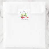 Carré Script Spread The Love Raspberry Jam Favor Sticker (Sac)