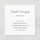 Carré Script tendance + Modèle de carte de visite Dongle (Dos)