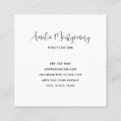 Carré Script tendance + Modèle de carte de visite Dongle (Dos)