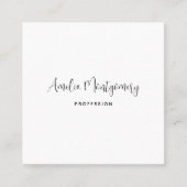 Carré Script tendance + Modèle de carte de visite Dongle (Devant)