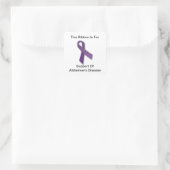 Carré Sensibilisation à la maladie d'Alzheimer - Sticker (Sac)