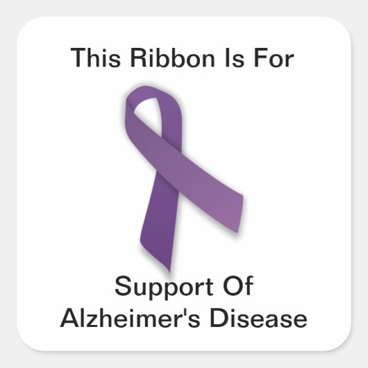Carré Sensibilisation à la maladie d'Alzheimer - Sticker (Devant)