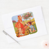 Carré Sentir le Sticker Rose (Enveloppe)