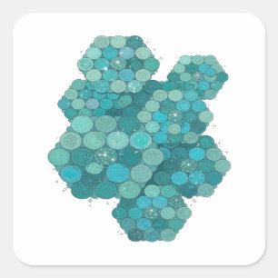 Carré Signature Argent Art de sticker UNKNWN