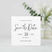 Carré simple et élégant Enregistrer la carte Maria (Debout devant)