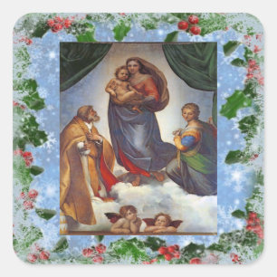 Carré Sistine Madonna Sticker de Noël