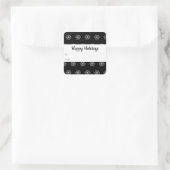 Carré Snowflakes Sticker Tags personnalisables (Sac)