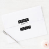 Carré Snowflakes Sticker Tags personnalisables (Enveloppe)