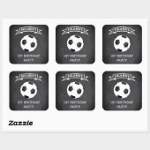 Carré Soccer 1er Anniversaire Fête Favoriser Sticker (Feuille)
