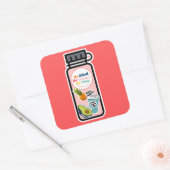 Carré Sois Gentil ! Sois Heureux ! Sois Toi. Sticker à b (Enveloppe)