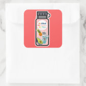 Carré Sois Gentil ! Sois Heureux ! Sois Toi. Sticker à b (Sac)