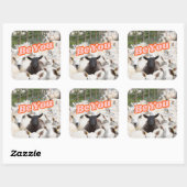 Carré Sois-Tu Drôle Sticker Tissage Fibre Arts (Feuille)