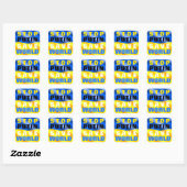 Carré Soutenez Ukraine Sticker Stop poutin Save World (Feuille)