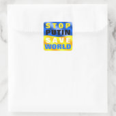 Carré Soutenez Ukraine Sticker Stop poutin Save World (Sac)