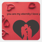 Carré Square Sticker ECC,Pegatina Abrazos (Devant)