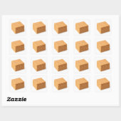 Carré Stack of Graham Crackers on White Sticker (Feuille)