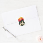 Carré Stay Wild Vintage Sunset Square Sticker  (Enveloppe)