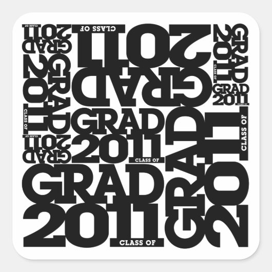 Carré Sticker 1 pour la graduation 2011 (Devant)