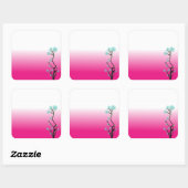 Carré Sticker 2 Fleurs de Verre (Feuille)
